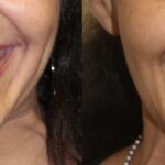 A woman with a smile on her face and a necklace