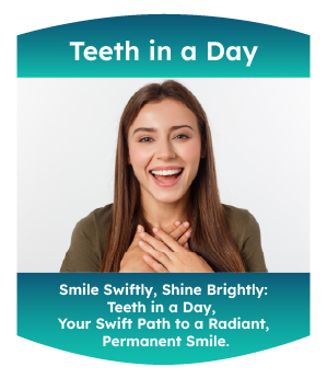 A woman smiling with her hands over her mouth.
